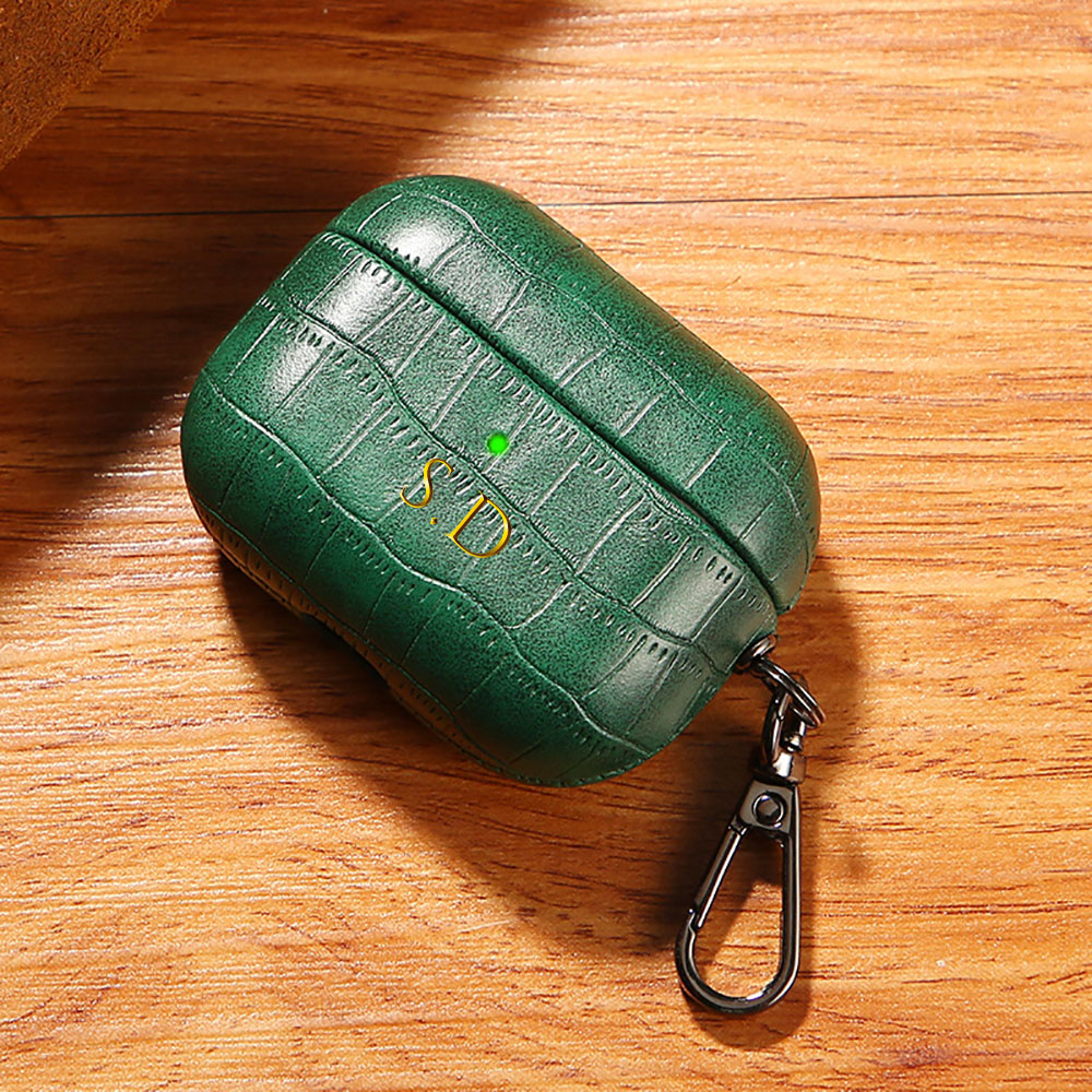 Monogram Keychain Leather - Pour Airpods 1 2 3 4