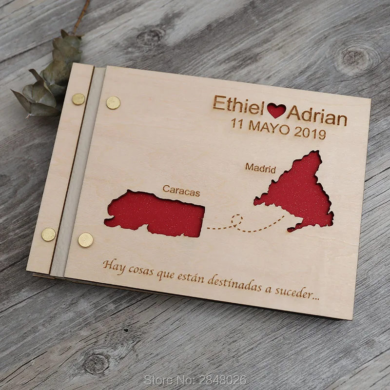 Custom Star Map - Livre d'or de mariage gravé par