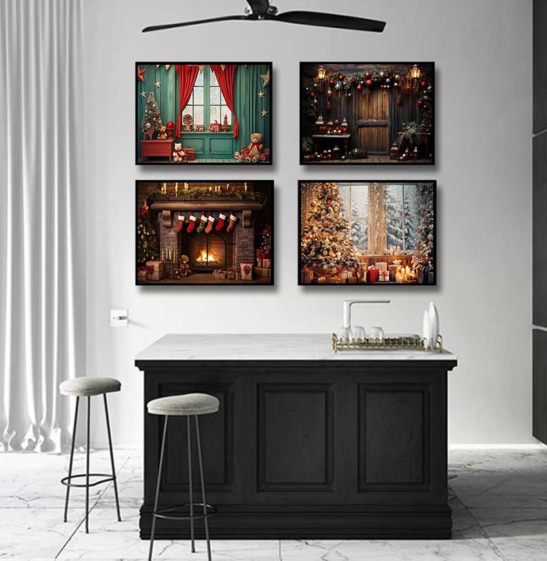 Family Tree Print - 1 pièce, grande affiche de Noël