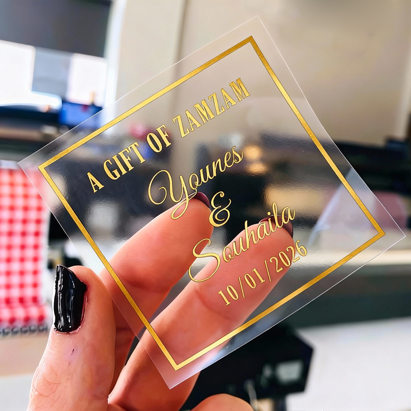 Personalised Candle Label - Autocollants de mariage personnalisés carrés, 50