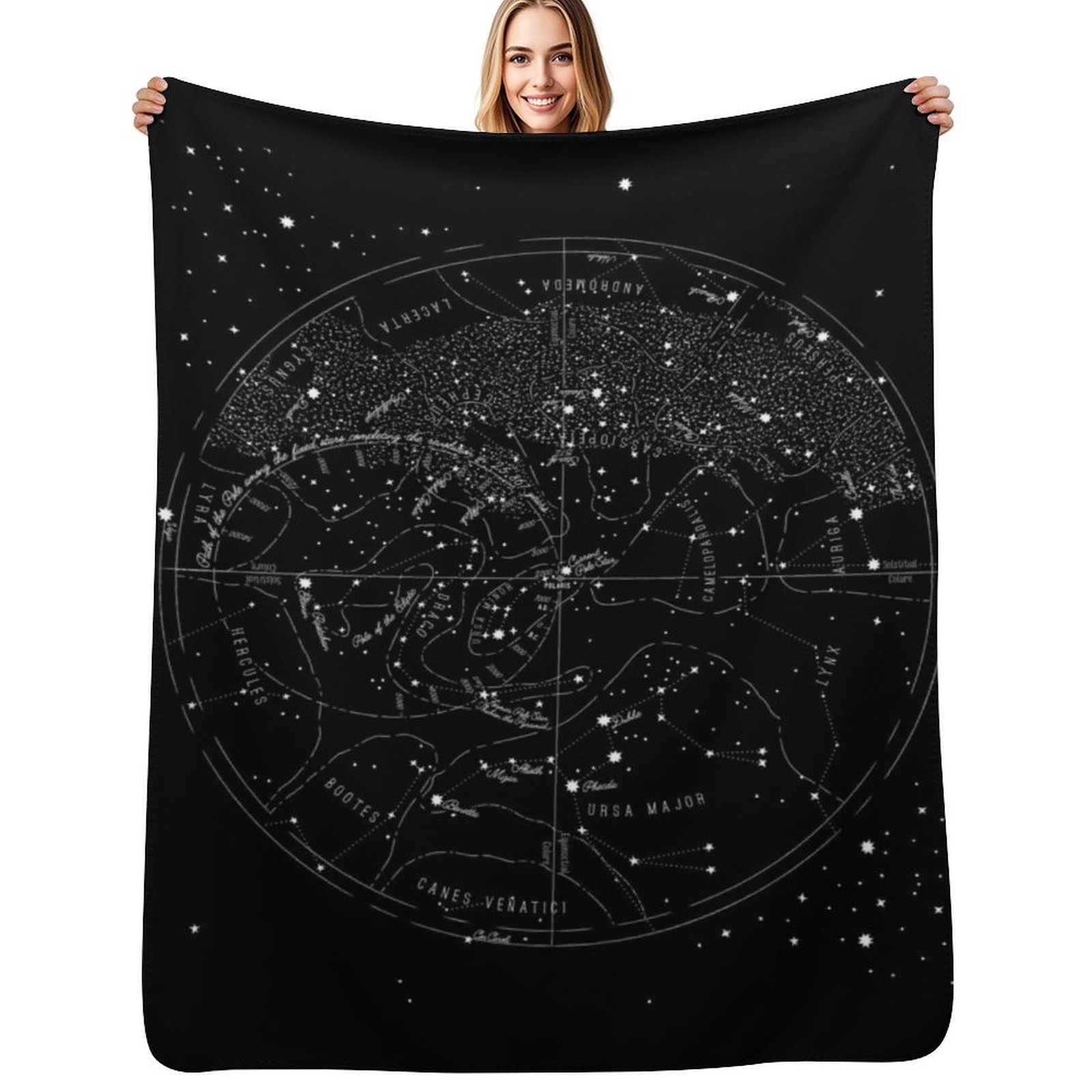 Custom Star Map - Couverture décorative vintage avec carte stellaire