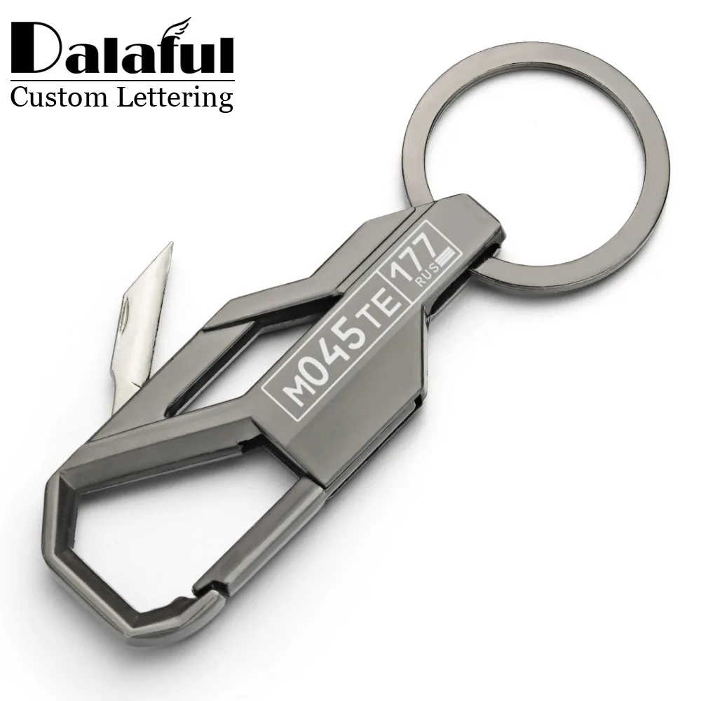Initial Ring Custom - Porte-clé en forme de couteau pour