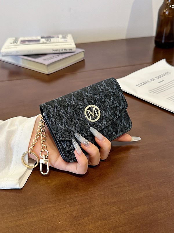 Monogram Keychain Leather - Porte-cartes en similicuir à imprimé monogramme