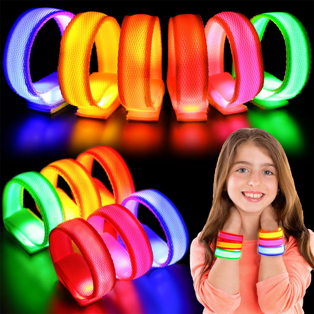 Coordinates Bracelet - Bracelet Réfléchissant à LED en Nylon,