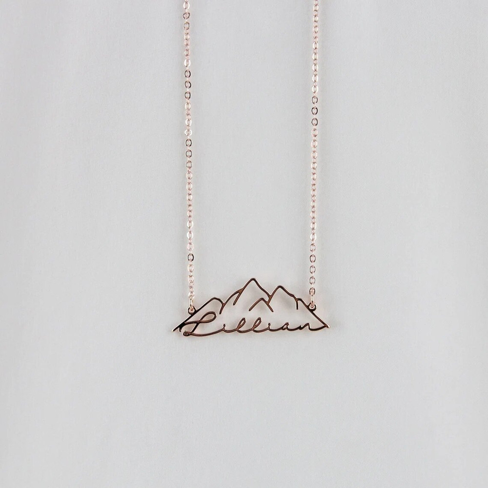Birth Flower Necklace - Collier avec nom personnalisé, bijoux inspirés