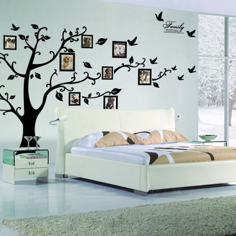 Family Tree Print - Grand autocollant mural en PVC pour