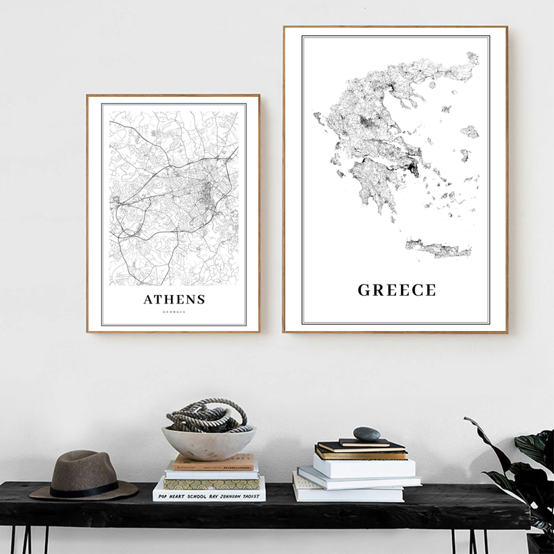 Custom Star Map - Affiche sur toile avec carte routière