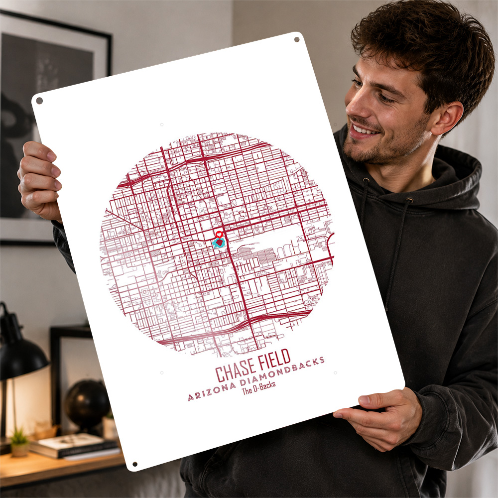 Custom Map Poster - Affiche métallique personnalisée du plan du