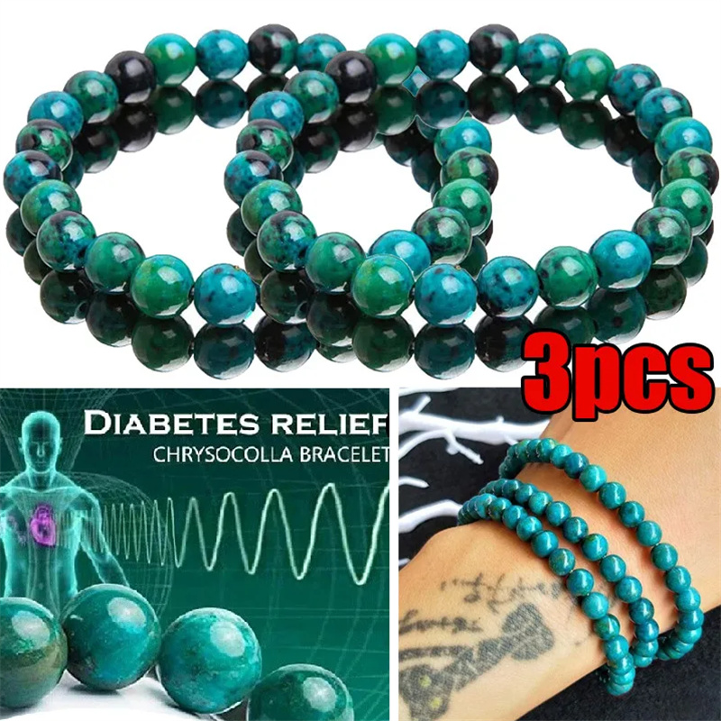 Coordinates Bracelet - Chrysocolla Malachite Bracelet femmes hommes pierre
