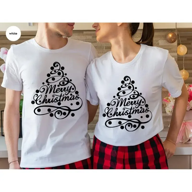 Family Tree Print - T-shirt Joyeux Noël Arbre de Noël