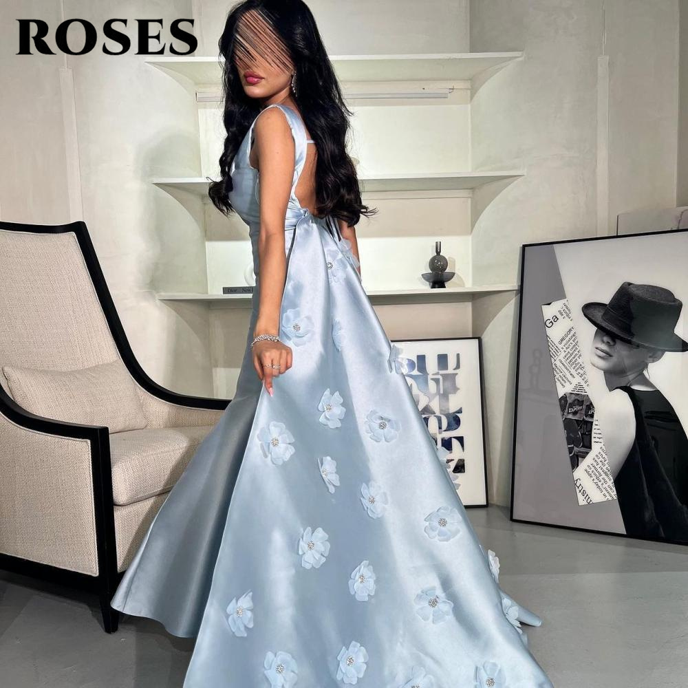 ROSES bleu ciel fleurs 3D robe - Custom Night Sky avis et prix
