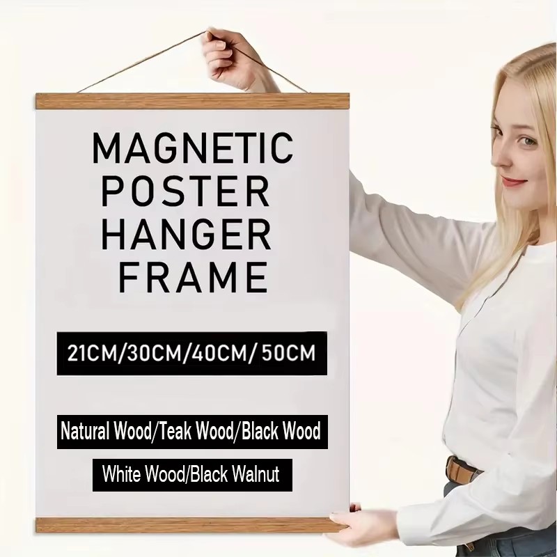 Cadre magnétique pour affiches - Engraved Wood Frame avis et prix