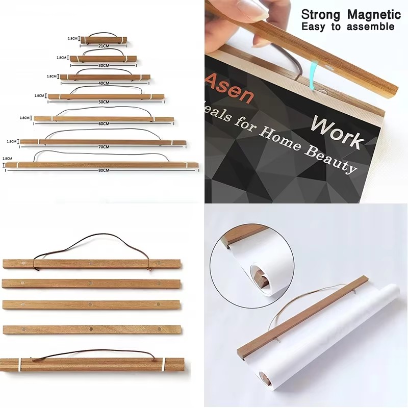 Cadre magnétique pour affiches - Engraved Wood Frame avis et prix