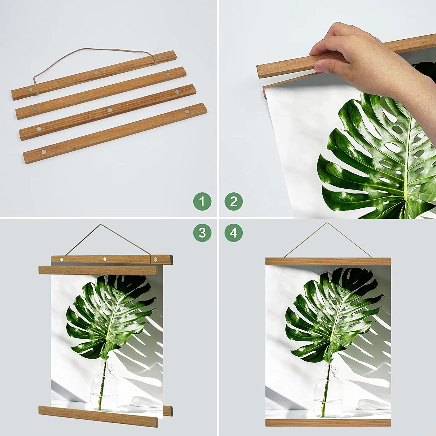Cadre magnétique pour affiches - Engraved Wood Frame avis et prix