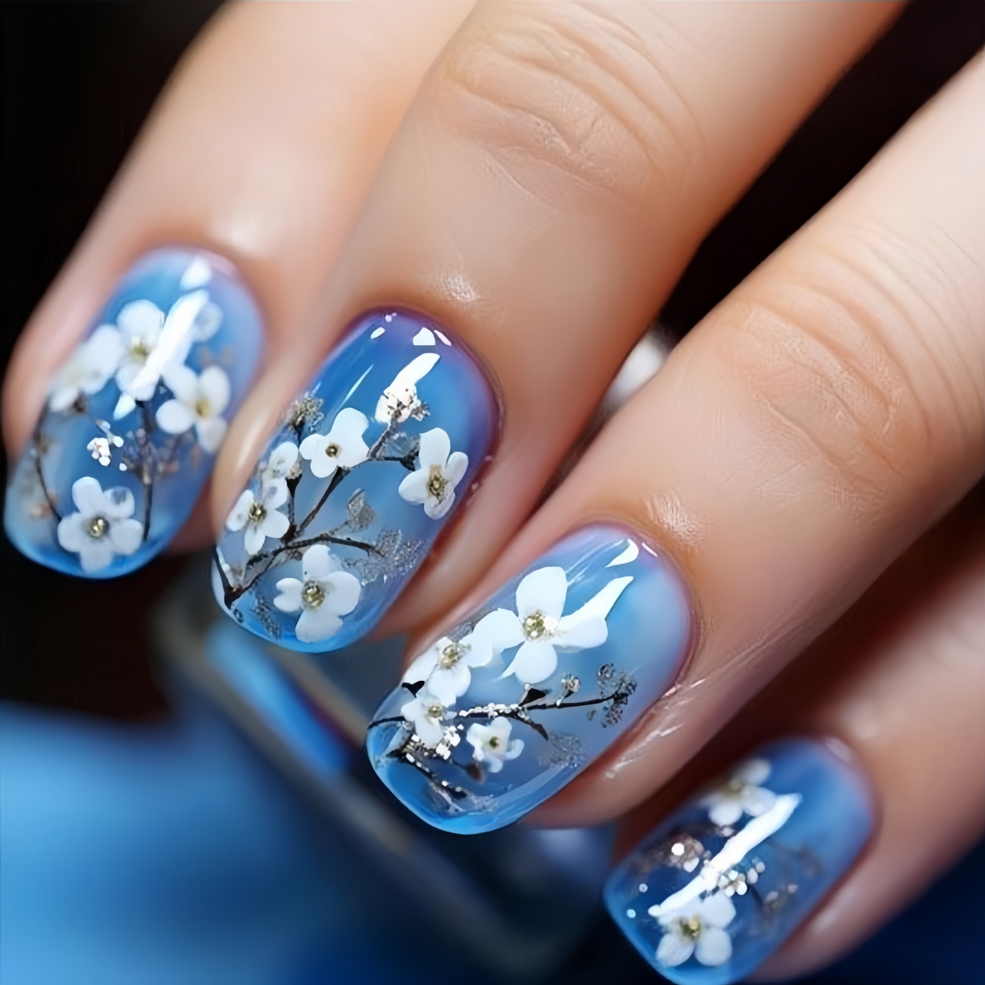 Faux ongles moyens pour femmes - Pressed Flower Art avis et prix