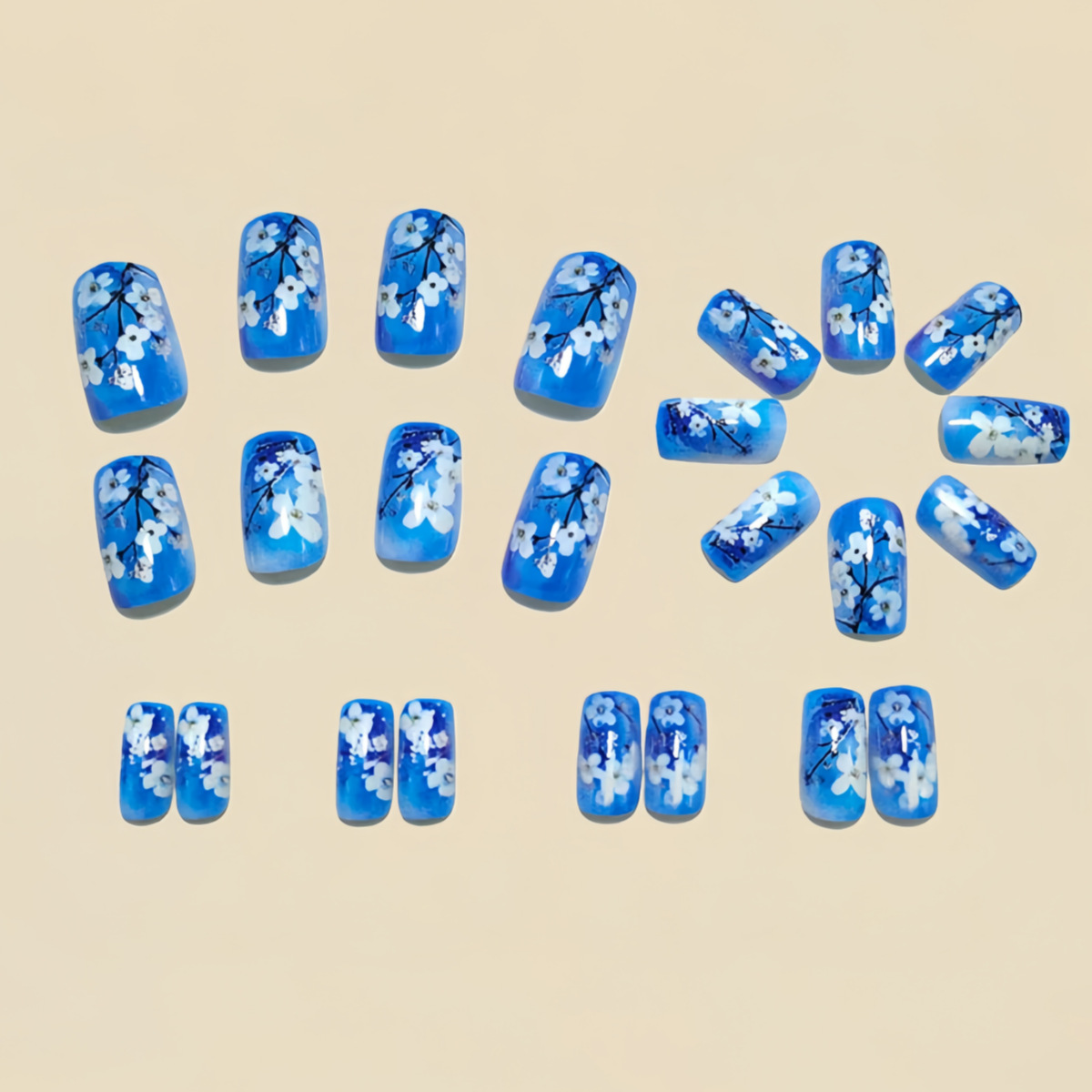 Faux ongles moyens pour femmes - Pressed Flower Art avis et prix
