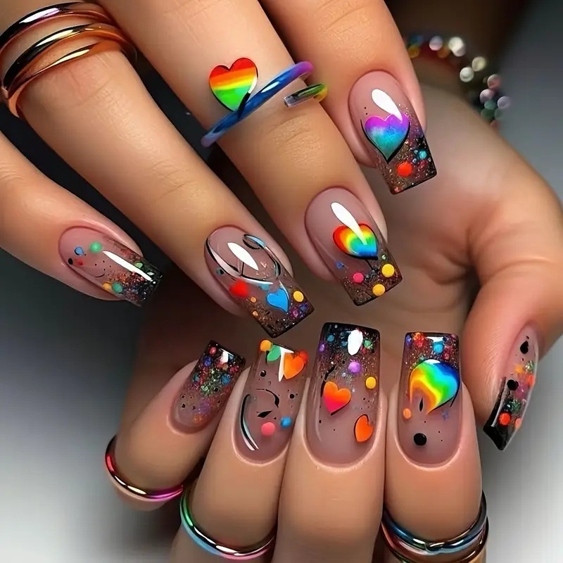 Faux ongles carrés mi-longs po - Pressed Flower Art avis et prix