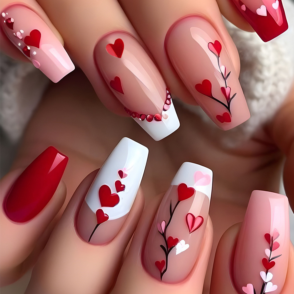 Faux ongles carrés mi-longs po - Pressed Flower Art avis et prix