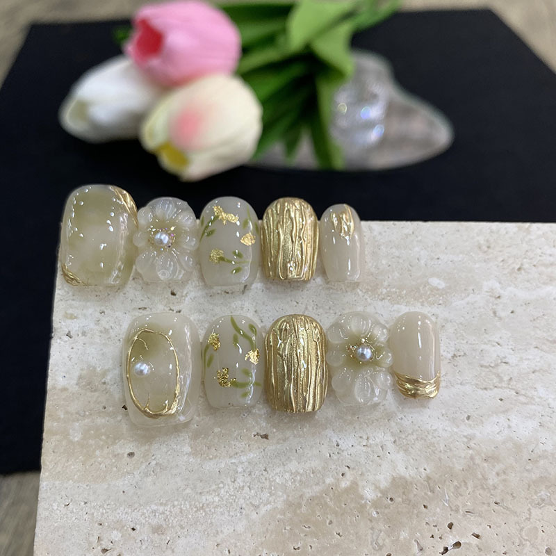 10 faux ongles papillon fleuri - Pressed Flower Art avis et prix