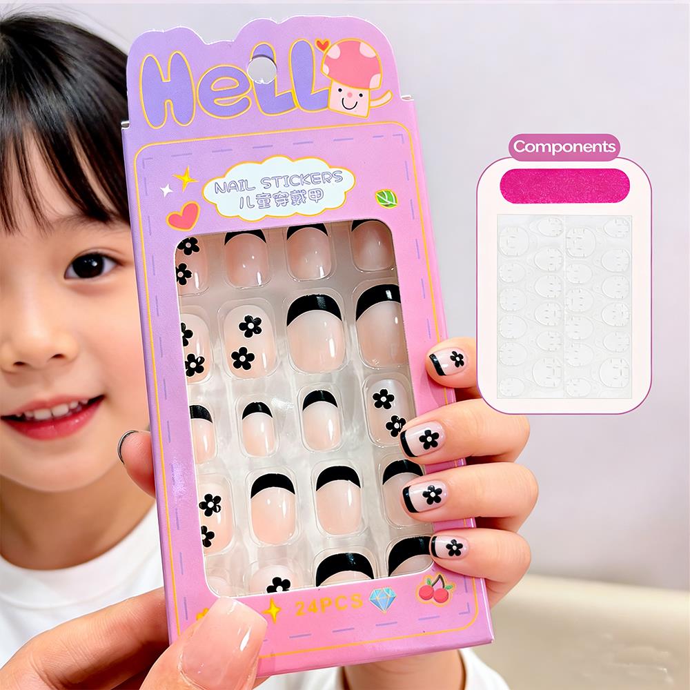 24 faux ongles autocollants po - Pressed Flower Art avis et prix