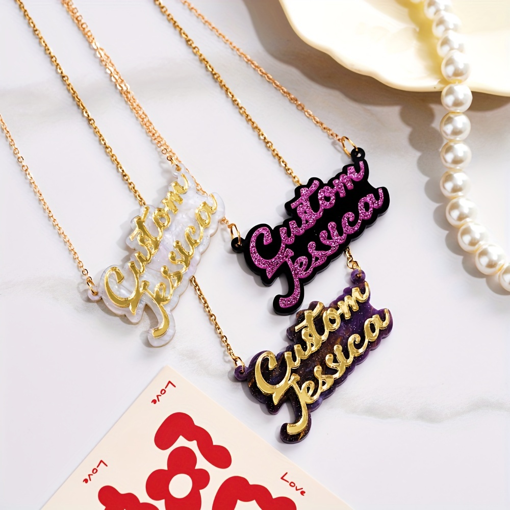 Collier personnalisé en acryli - Name Necklace Custom avis et prix