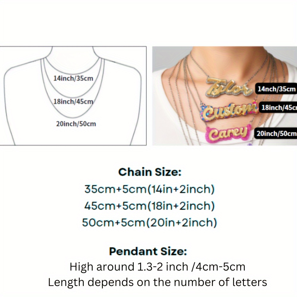 Collier personnalisé en acryli - Name Necklace Custom avis et prix