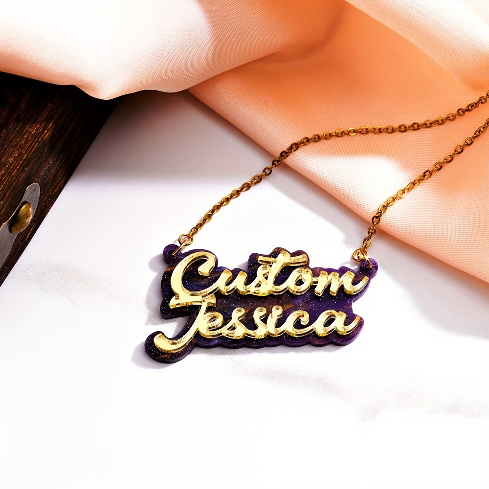 Collier personnalisé en acryli - Name Necklace Custom avis et prix