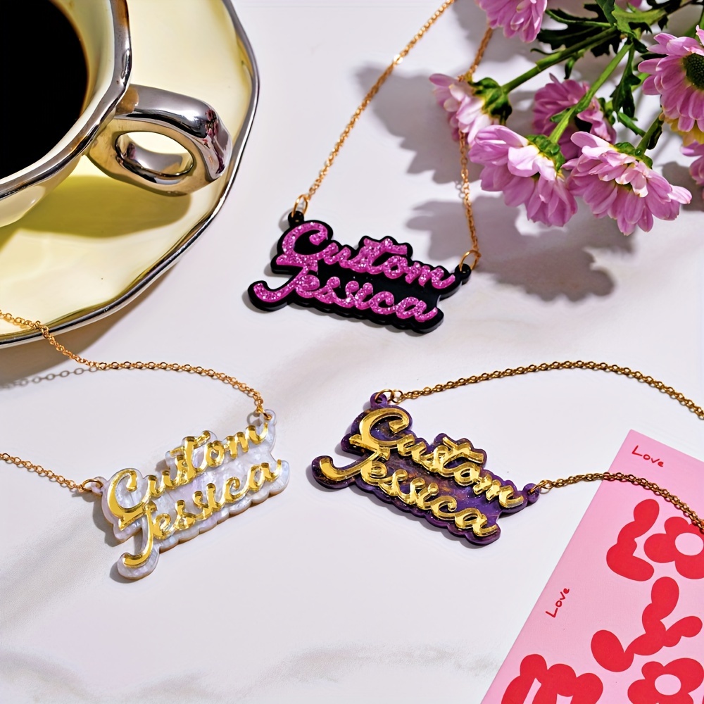 Collier personnalisé en acryli - Name Necklace Custom avis et prix