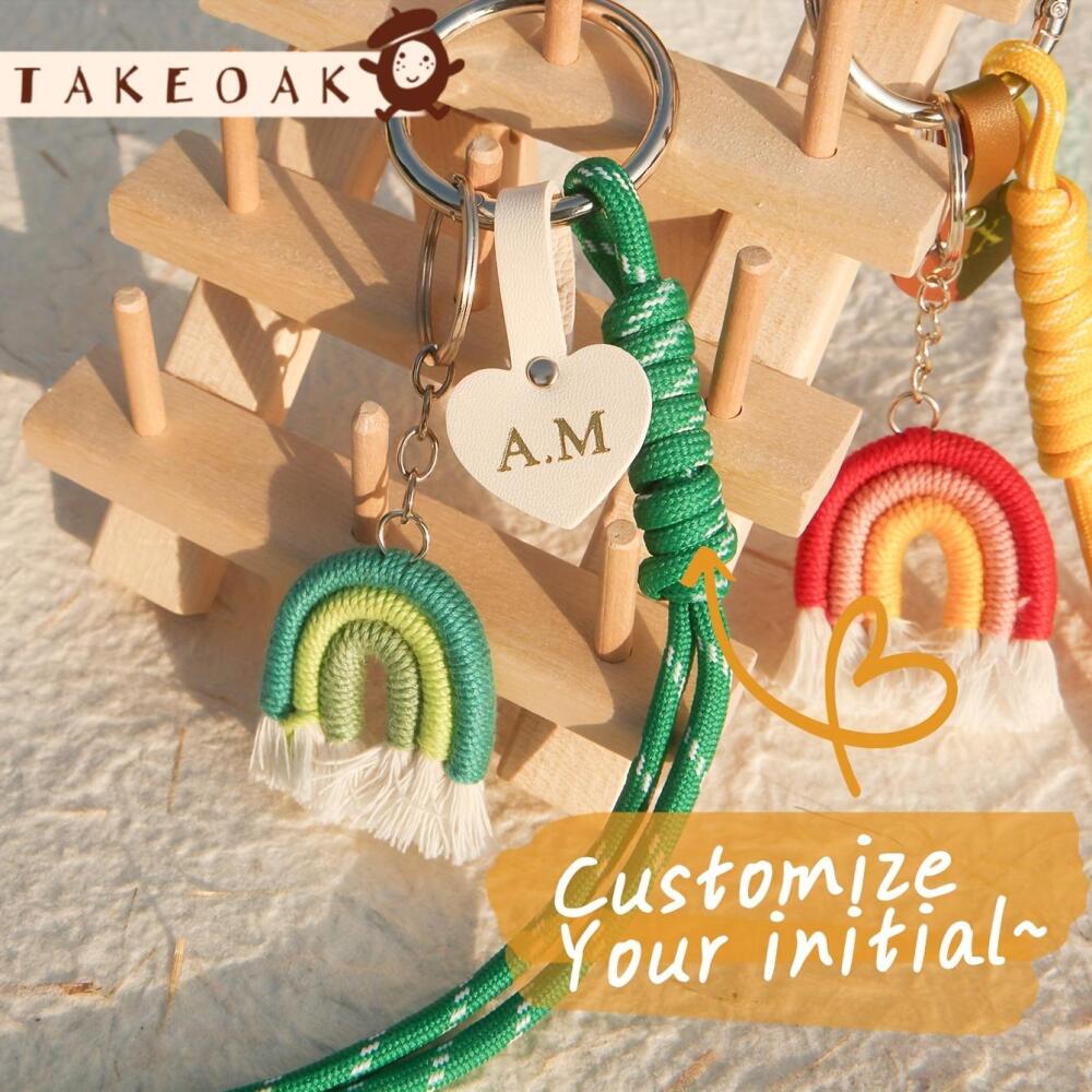 Porte-clés en macramé arc-en-c - Monogram Keychain Leather avis et prix