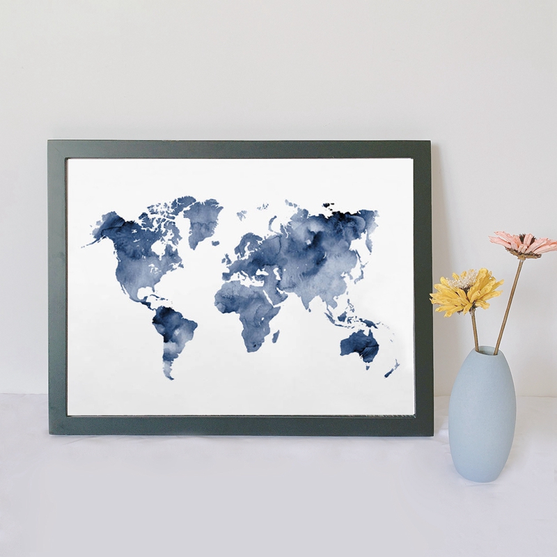 Affiche de carte du monde bleu - Custom Star Map avis et prix