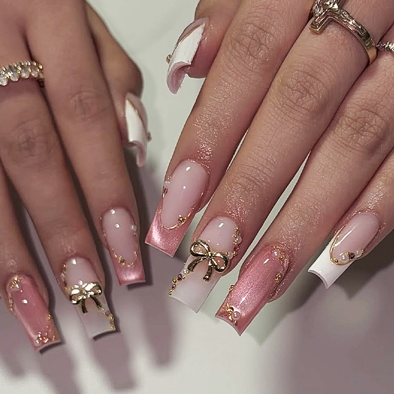 Faux ongles carrés moyens avec - Pressed Flower Art avis et prix