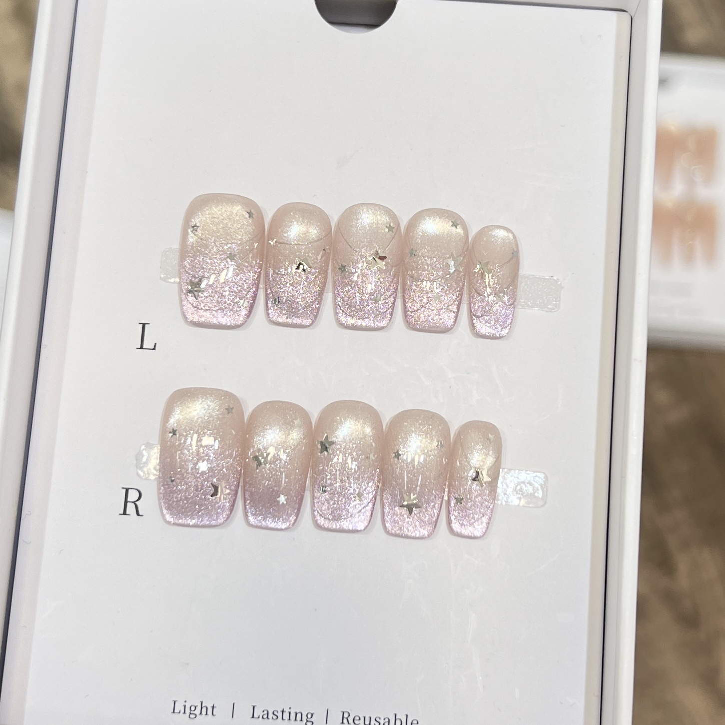 10 faux ongles carrés courts b - Pressed Flower Art avis et prix