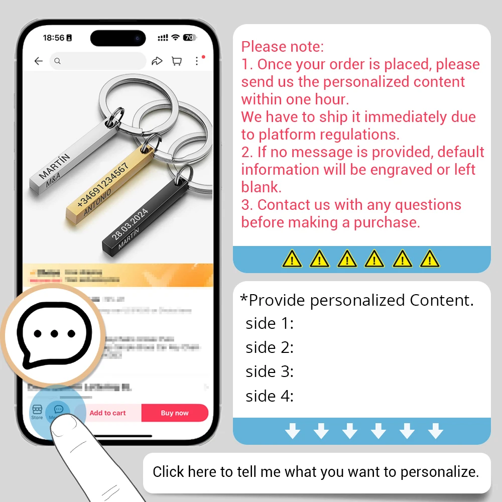 Porte-clés de barre 3D personn - Initial Ring Custom avis et prix
