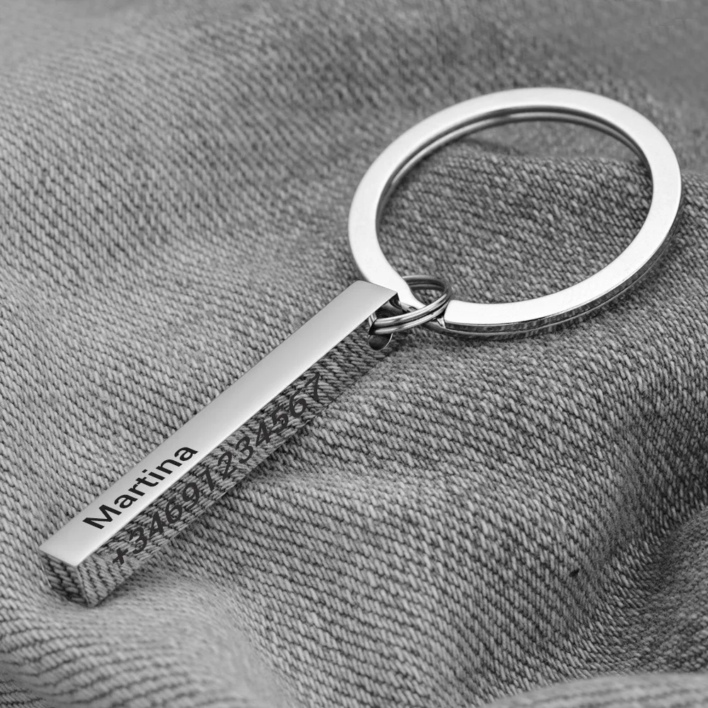 Porte-clés de barre 3D personn - Initial Ring Custom avis et prix