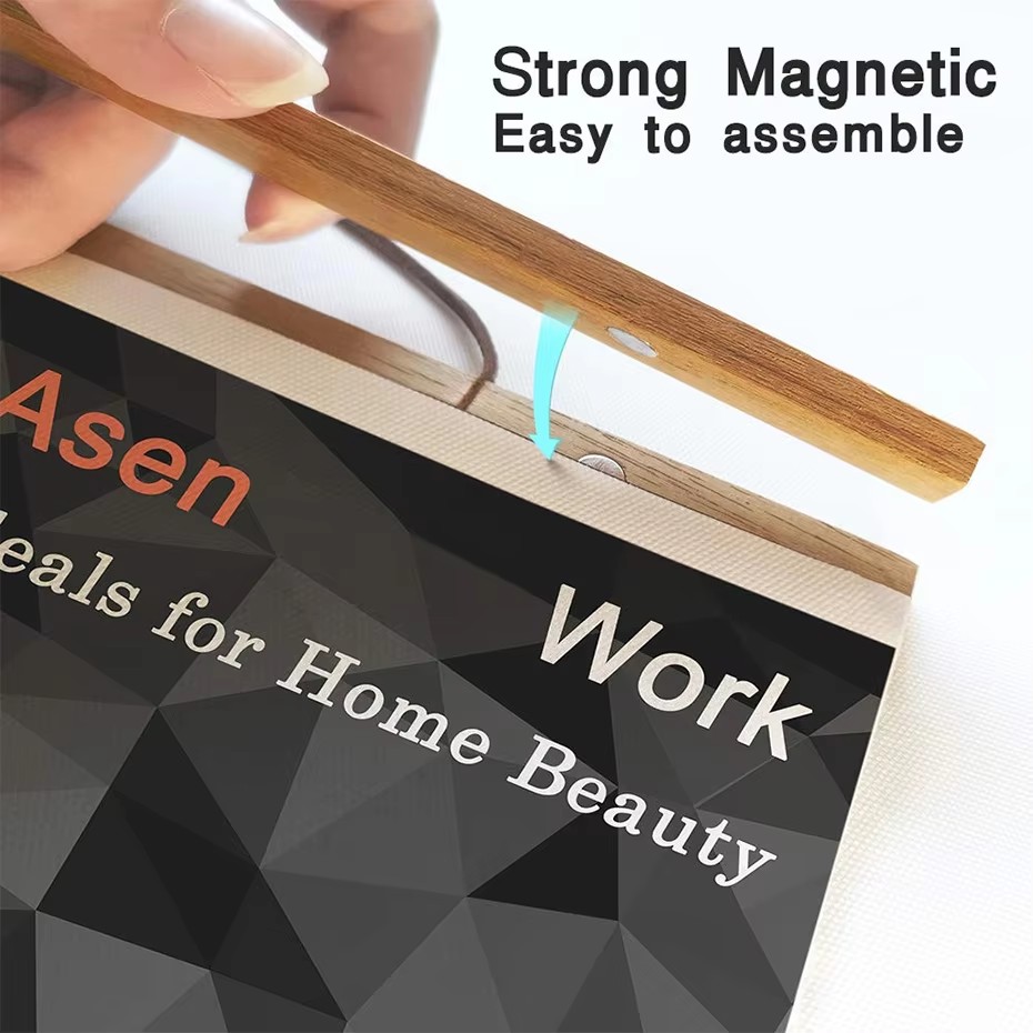 Cintre magnétique pour affiche - Engraved Wood Frame avis et prix