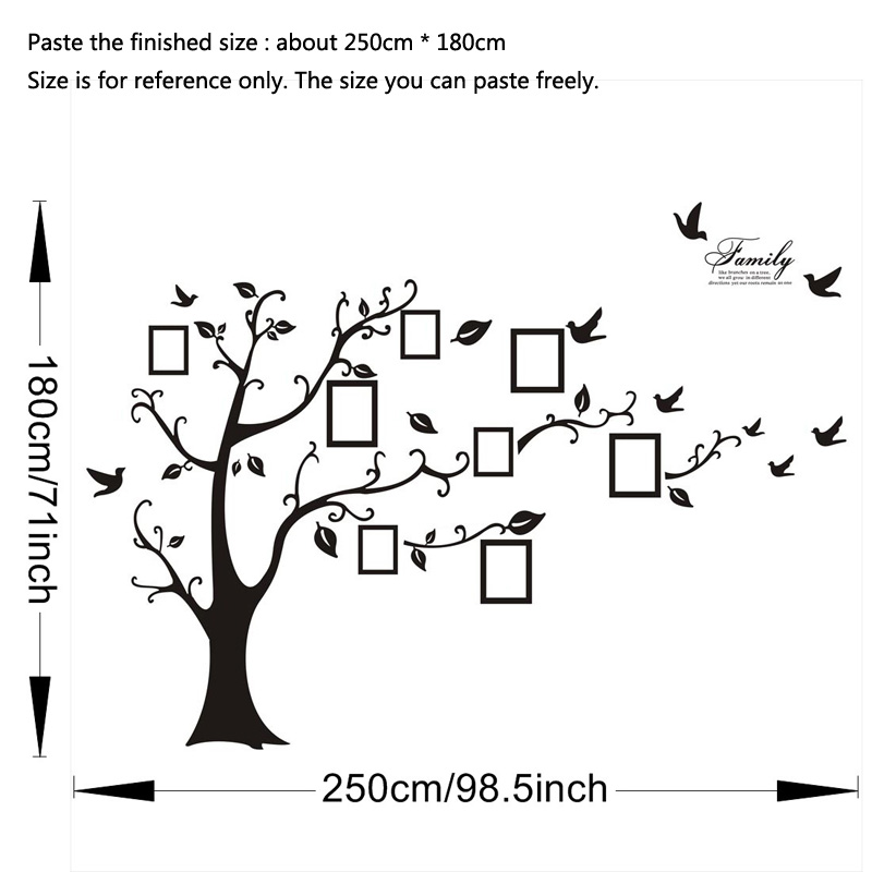 Grand autocollant mural en PVC - Family Tree Print avis et prix