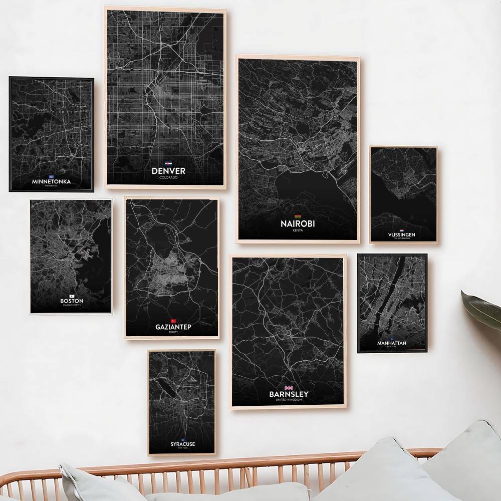 Affiche de carte de ville pers - Custom Map Poster avis et prix