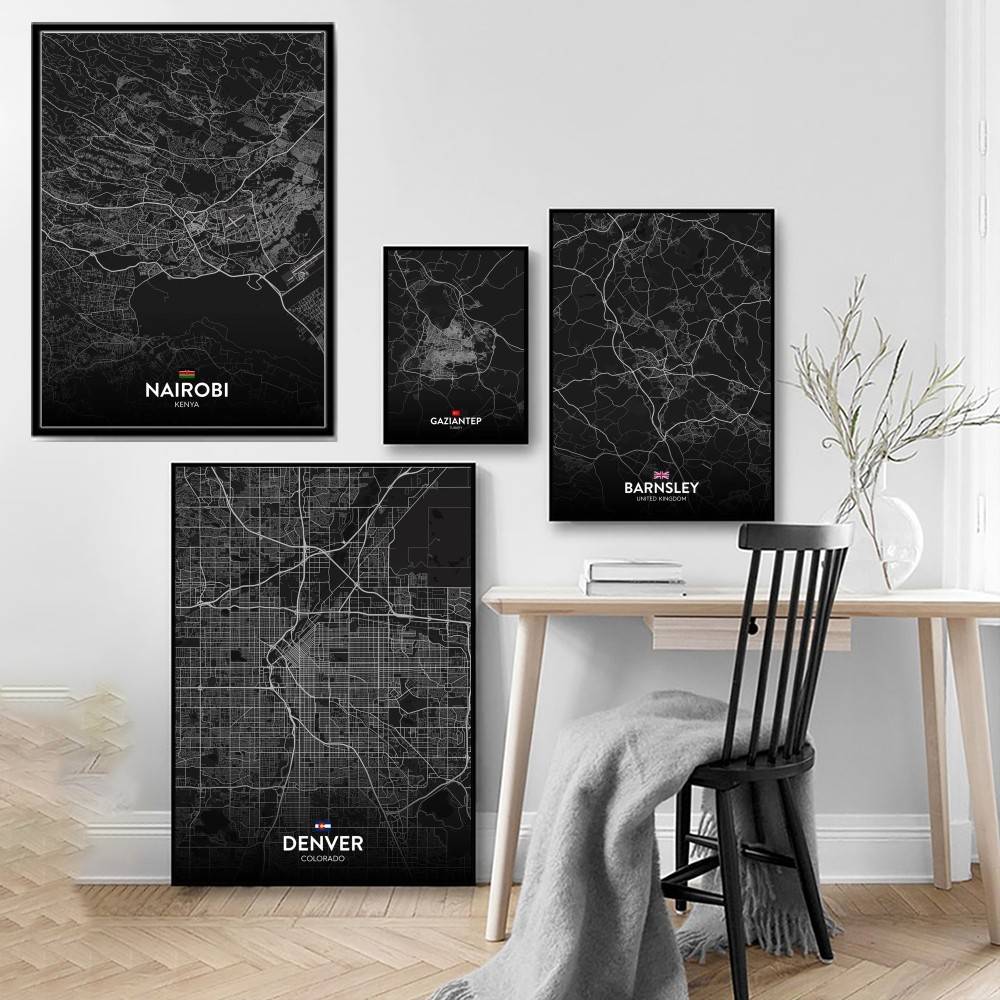 Affiche de carte de ville pers - Custom Map Poster avis et prix