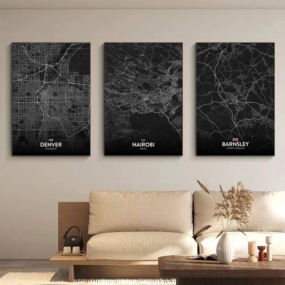 Affiche de carte de ville pers - Custom Map Poster avis et prix