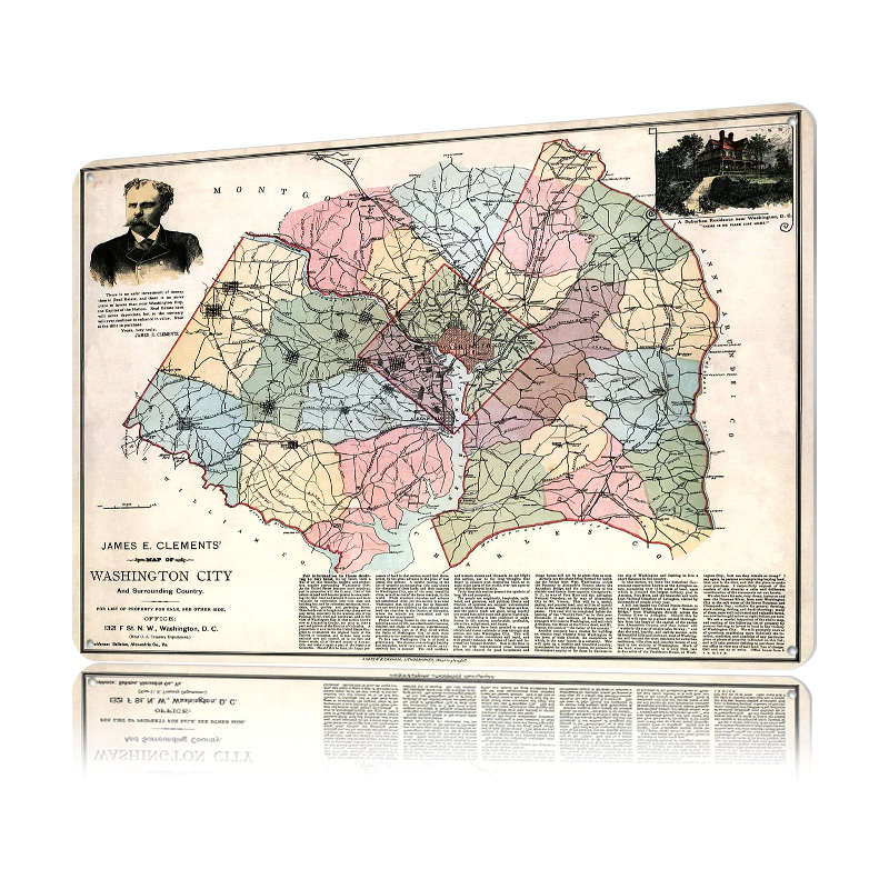 Affiche imprimée de la carte d - Custom Map Poster avis et prix