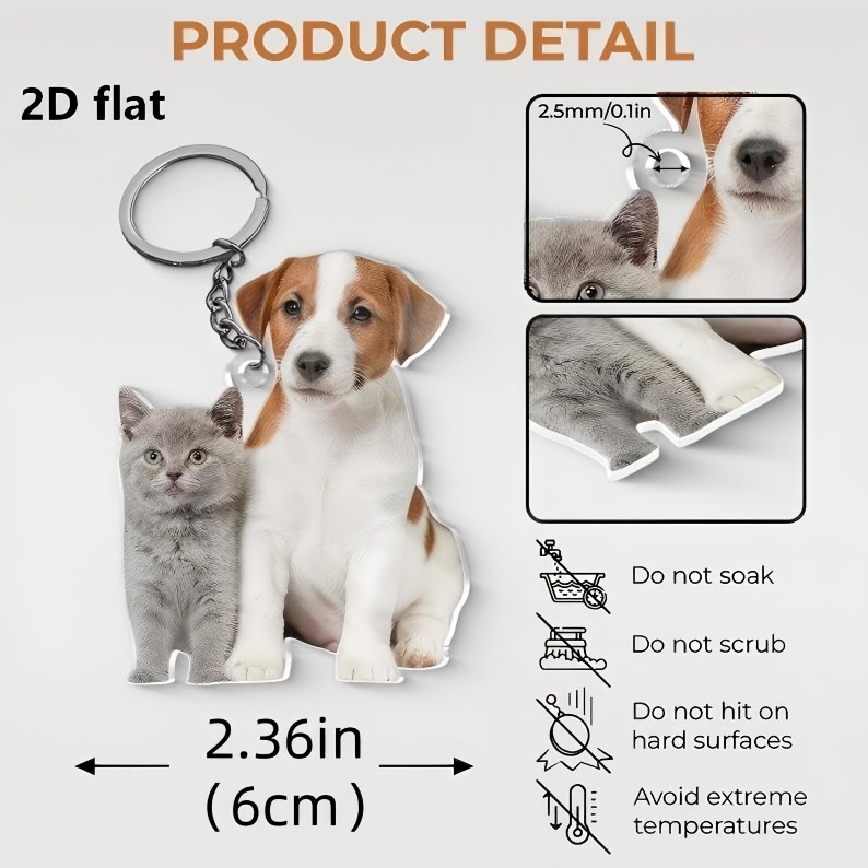 Porte-clés personnalisé en acr - Pet Portrait Custom avis et prix