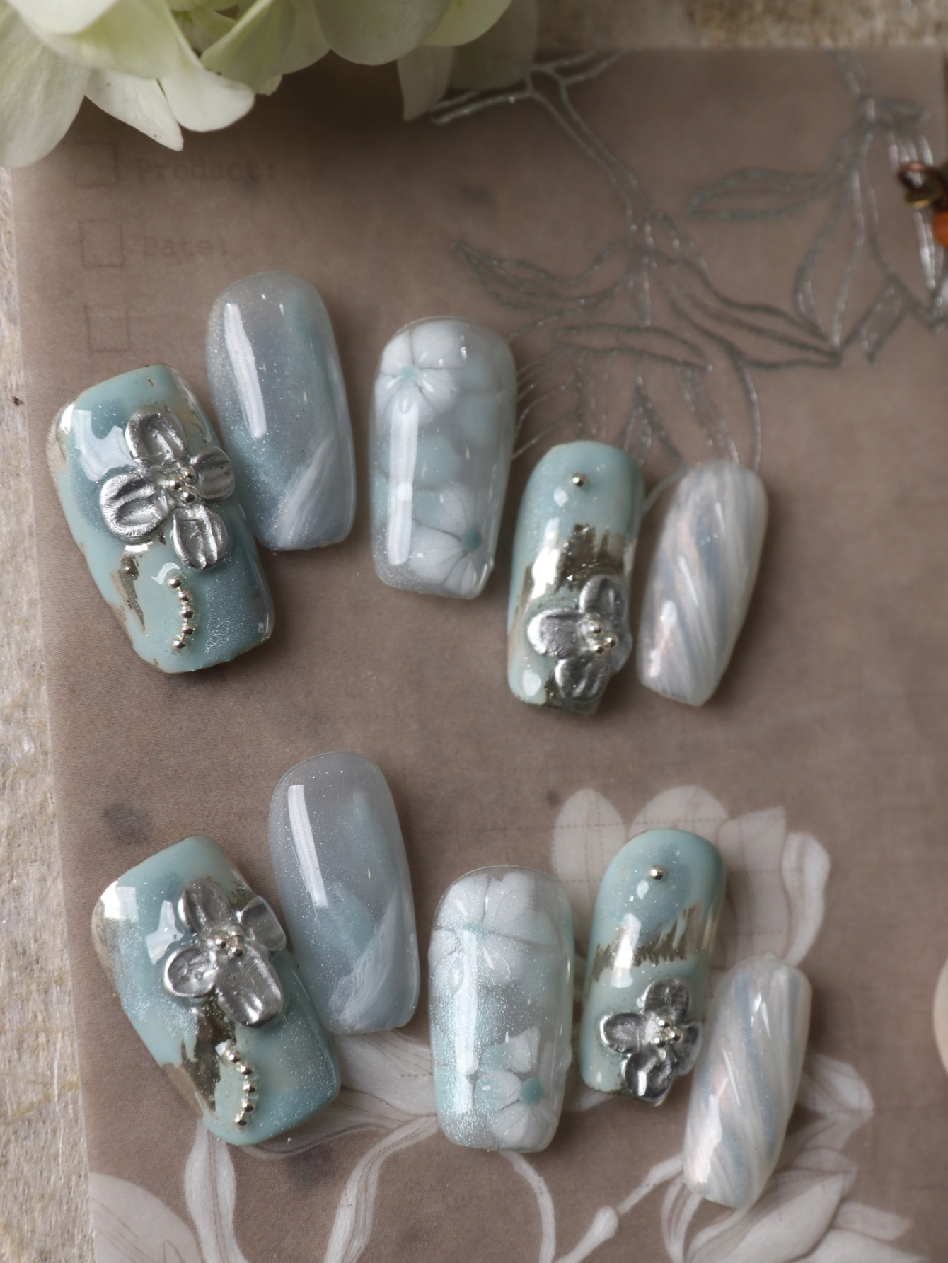 Lot de 10 faux ongles à presse - Pressed Flower Art avis et prix