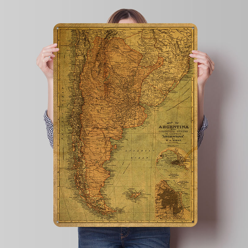 Affiche en étain avec carte vi - Custom Map Poster avis et prix