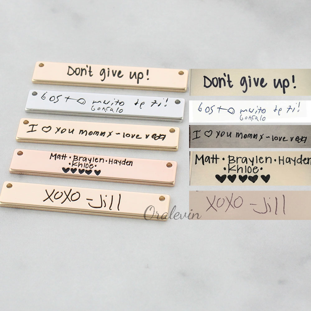 Collier personnalisé avec nom  - Handwriting Necklace Bar avis et prix