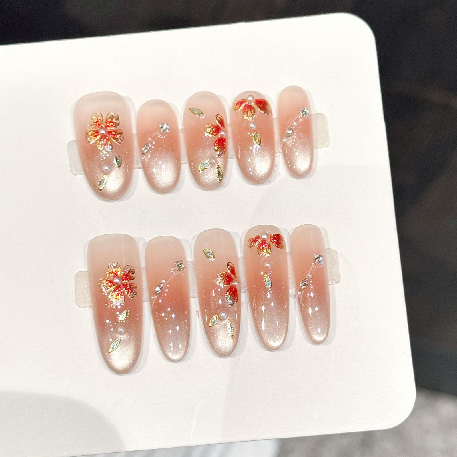 10 pièces faux ongles faits à  - Pressed Flower Art avis et prix