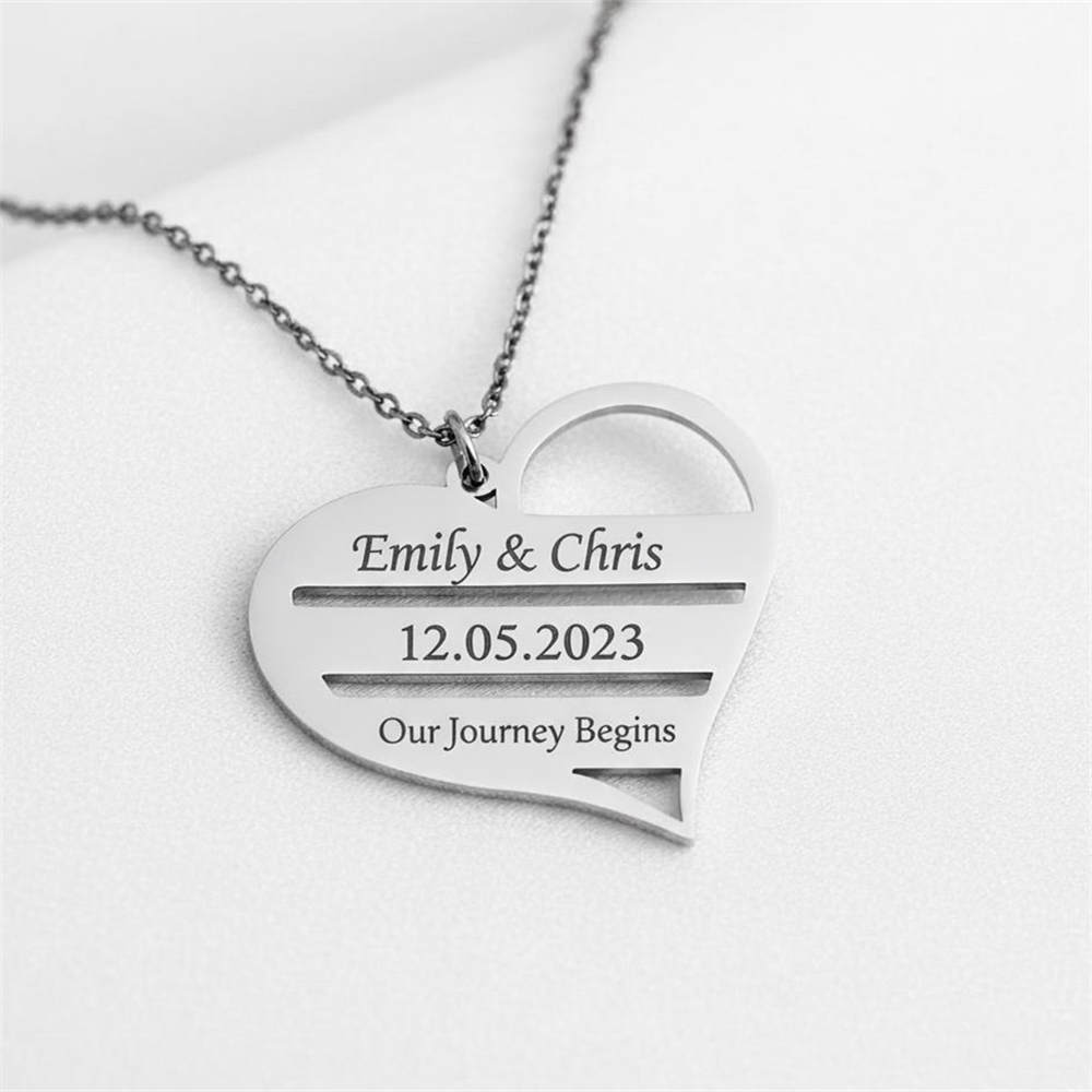 Collier coeur personnalisé en  - Birth Flower Necklace avis et prix